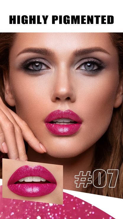 LANGMANNI 10 colors slant mouth pearlescent swivel slant mouth design lipstick single pack lipstick lasting color lip gloss