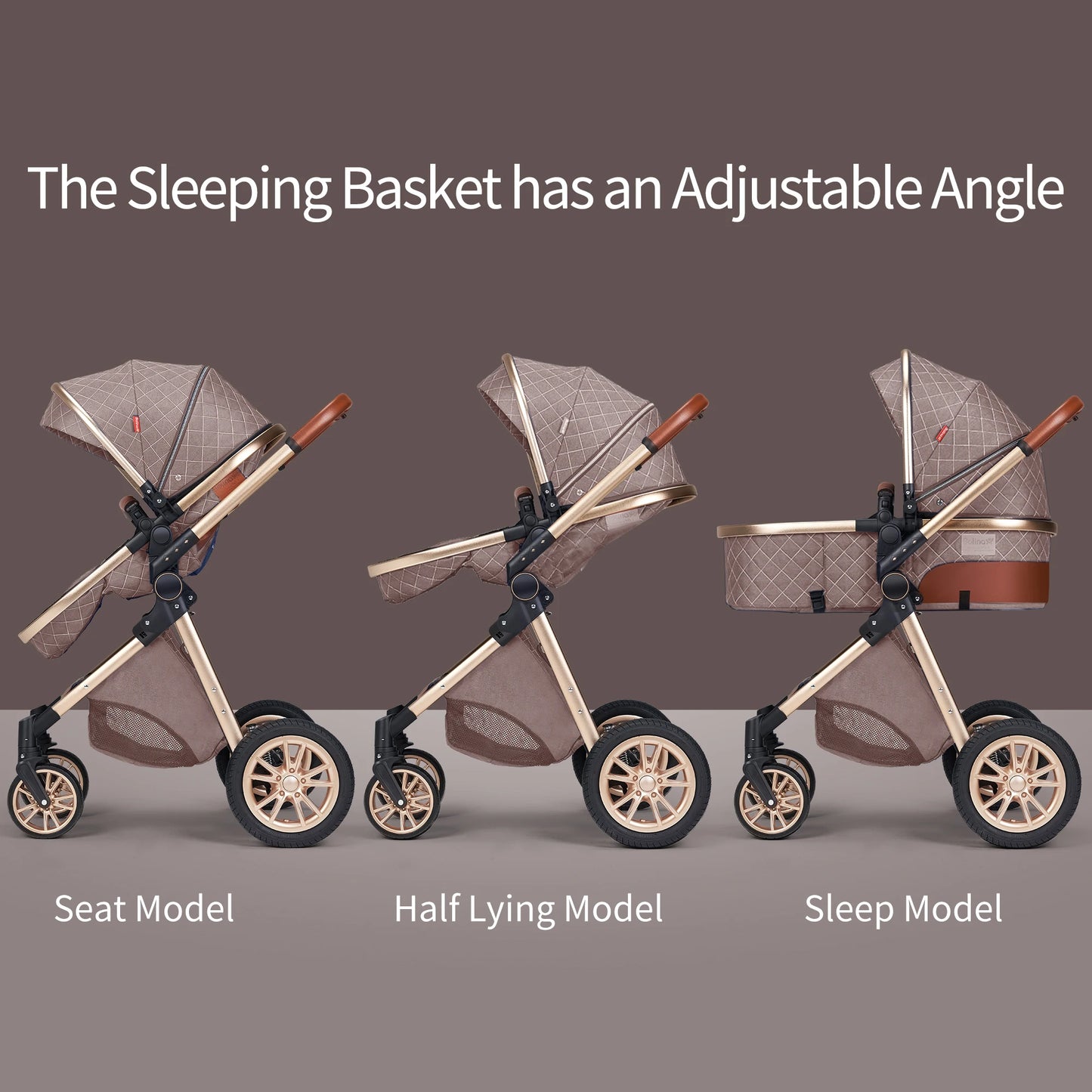All-in-One Luxury Stroller: Versatile 3-in-1 High Landscape Pram with Reversible Seat Mode
