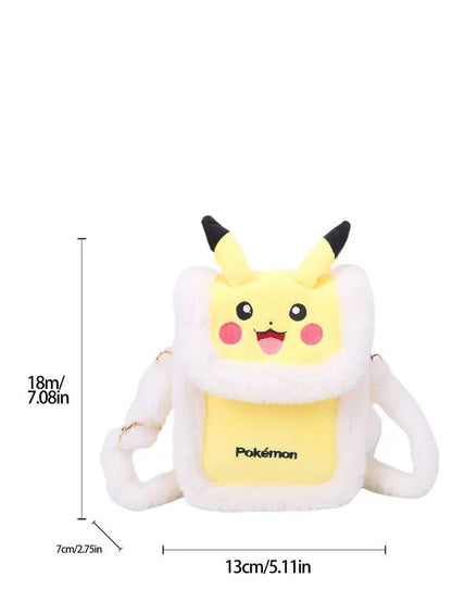 New Cute Pokemon Pikachu Plush Anime Bags Women’s Crossbody Bag Creative Cartoon Decoration Backpack Birthday Gifts Toys