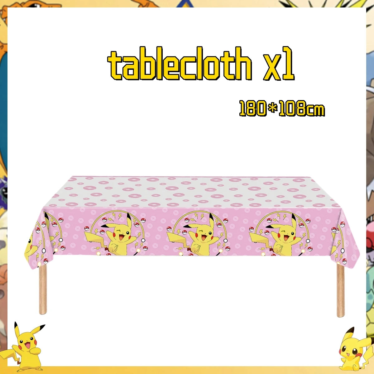 Pink Pokemon Birthday Party Decoration Disposable Tableware Set Pikachu Tablecloth Cup Plate Baby Shower Kids Diy Party Supplies