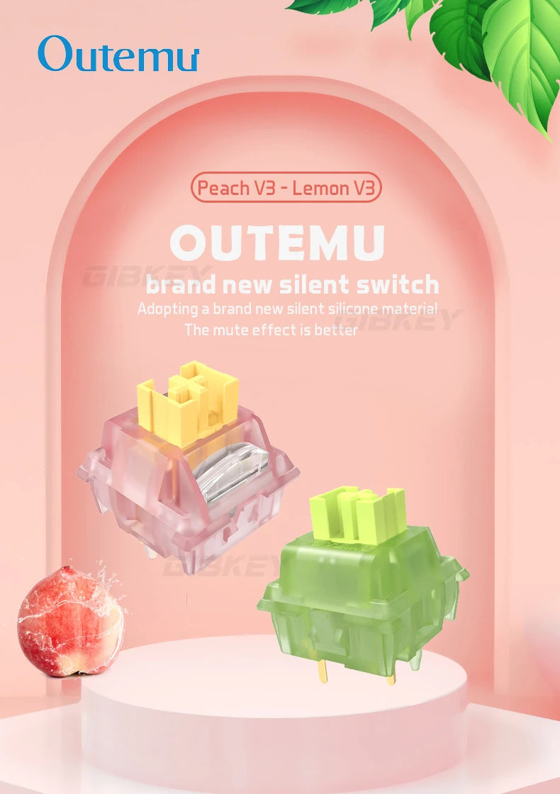Outemu Silent Peach Switches.
