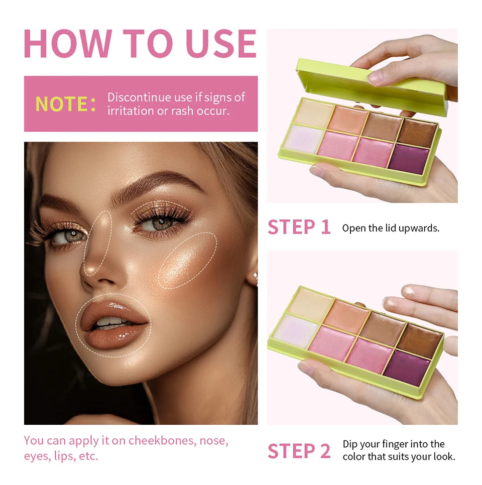 Cream Blush & Highlighter Palette