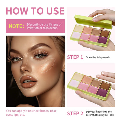 Cream Blush & Highlighter Palette