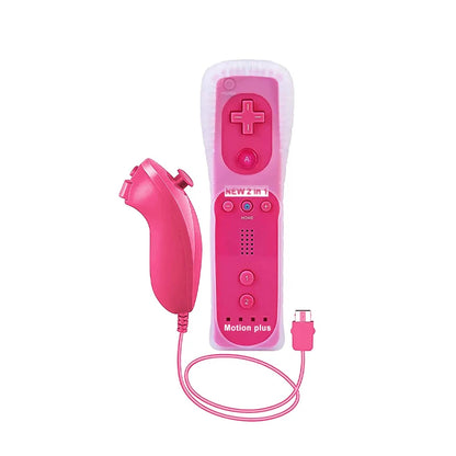 For Nintendo Wii U Joystick 2 in 1 Wireless Remote Gamepad Controller Set Motion Plus Video Games Control Nintendo Wii 1 Pair