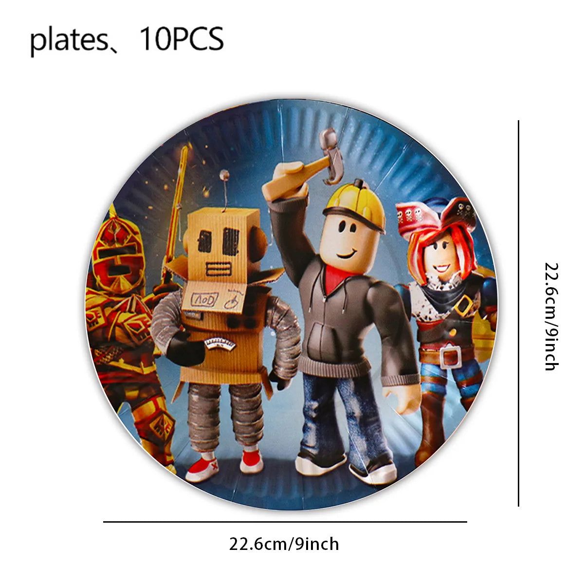 Roblox Boy Kids Set Birthday Party Decorations Tableware Tablecloth Cup Plate Napkin Bags Baby Shower Roblox Party Favor Kits