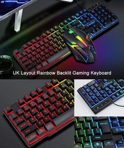 T-WOLF 4-in-1 Ultimate Gaming Combo: RGB Keyboard, Mouse, Headset & Pad