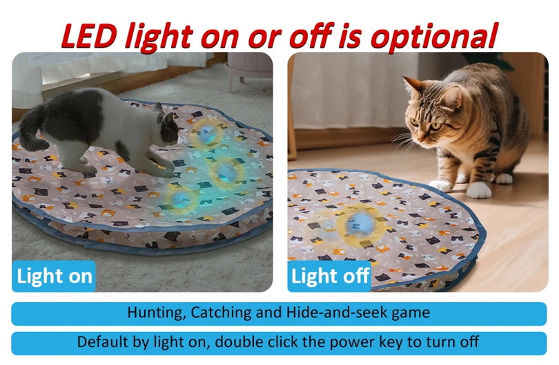 Interactive Cat Toys Ball Cover Set Fast Rolling in Pouch Hide and Seek Kitten Toy Motion Activated Interactive Cat Toy Indoor