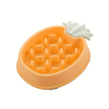 1pc Pineapple Shaped Slow Feeder Pet Bowl Anti-choking Dog Food and Water Bowl Pet Slow Feeding Basin Pet Puzzle Food Feeder