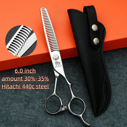 MURASAKI 6.0 inchhair thinning scissors，Professional Barber Accessories，Made by Hitachi 440C Steel，High-end Hair Cutting Tools