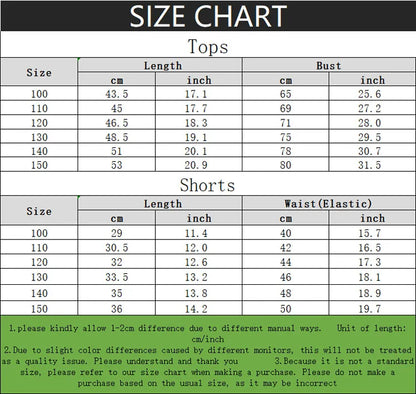 Summer Girls Casial Outfits Breathable Kids Running Shorts Sets Children's O Neck T Shirt Shorts Two Piece Outdoor Sport Clothes