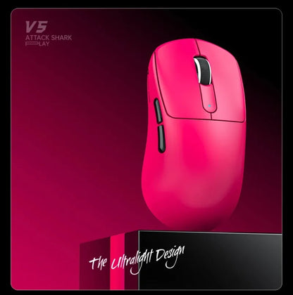 ATTACK SHARK V5 Wireless Gaming Mouse 3-Mode Ultra-Lightweight PAW3950MAX 8KHz Polling Rate For PC Gamer Accessories Gift