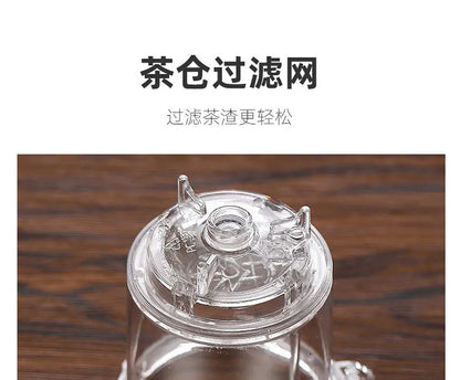 Heat Resistant Glass Teapot One-click Filtering Tea Pot Tea Water Separation Filter Tea Maker Coffee Pot Home Flower Teaware