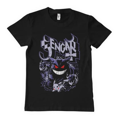 2025 Summer Pokémon Anime Gengar Kaiju 100% Pure Cotton Printed T-shirt Men Harajuku Loose Casual Versatile Short-sleeved Top