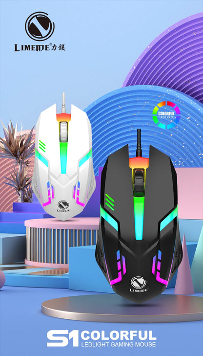 S1 Mouse USB Wired Mouse Computer Laptop Gaming Office Luminous Mouse