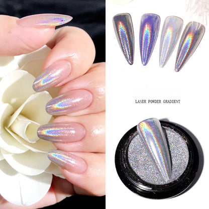 LIMEGIRL 10 Colors Nail Gel Set UV Soak Gel Base Coat Gel with Laser Powder Nail Art DIY Semi-Permanent Gel Varnish Kit