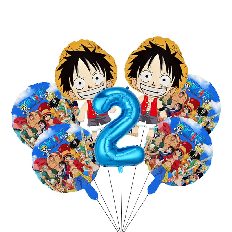 One Piece Birthday Party Decoration Kit – Plates, Cups & Balloons