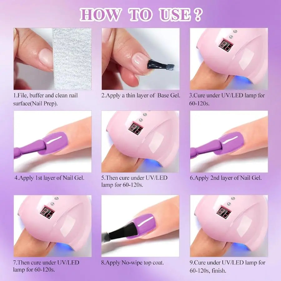 6Pcs Gel Nail Polish Set Milk Tea Popular Color UV Lamp Nail Gel for Nail Art Easy Apply & Soak Off DIY Home Manicure Salon Use