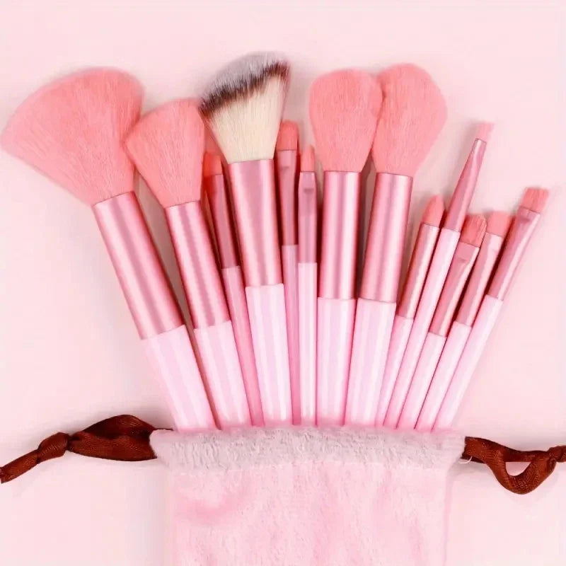 Premium 13-Piece Professional Makeup Brush Set: Soft Synthetic Bristles