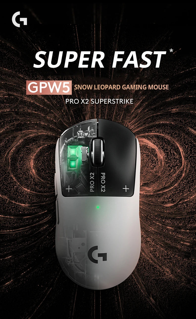 Logitech G PRO X2 SUPERSTRIKE Wireless Mouse, 44000DPI, 8000Hz