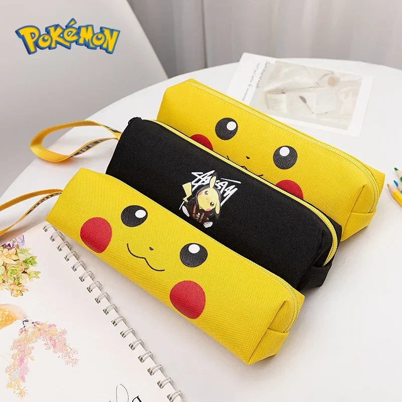 New Anime Pokemon Pikachu Pencil Case Kawaii Cartoon School Student Glowing Pencil Bag Stationery Kids Supplies Festival Gift