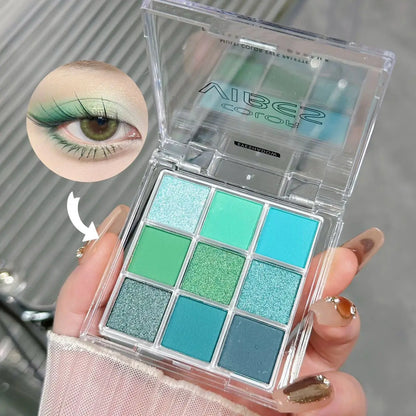 9-Grid Multi-color Eyeshadow Palette Glitter Pearlescent Matte Eye Shadow Shimmer Long Lasting Women Eye Makeup palette Cosmetic