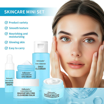 lakerain Pure Hydration! Travel Skin Care Set: 5-Piece Mini Essentials Kit