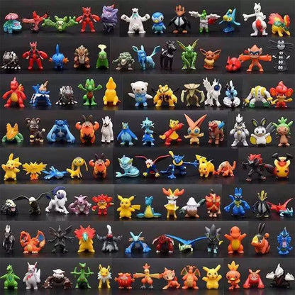 24-144Pcs Different Style Pokemon Anime Figure Pikachu Action Model 2-3CM Mini Model Doll Cute Toy Kids Birthday Christmas Gifts