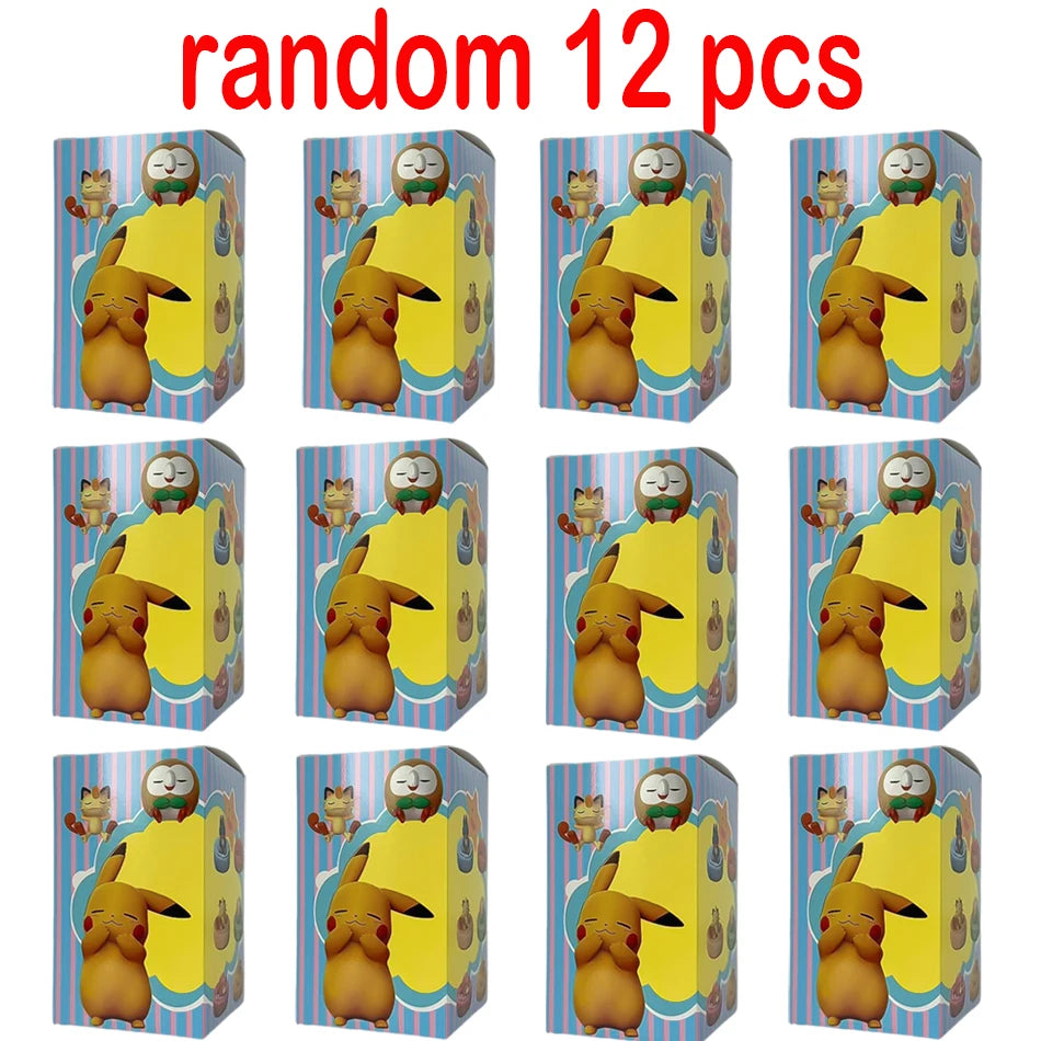 Anime Pok é mon blind box Model Figure 1-12 pcs Pikachu sleep Series Interior Hand Sleeping Position Toys Gift for sfriends