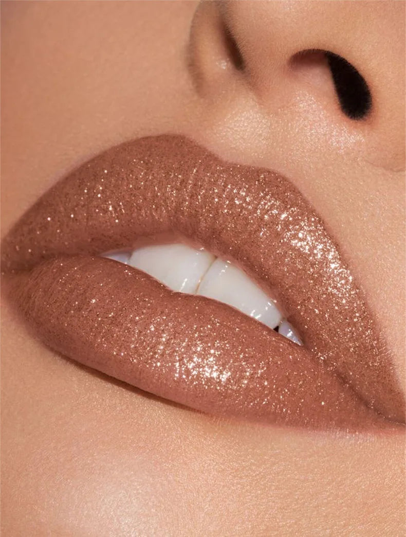 Pudaier Shimmery Diamond Lipstick: 10 Shades of Waterproof Glitter & Metallic Shine