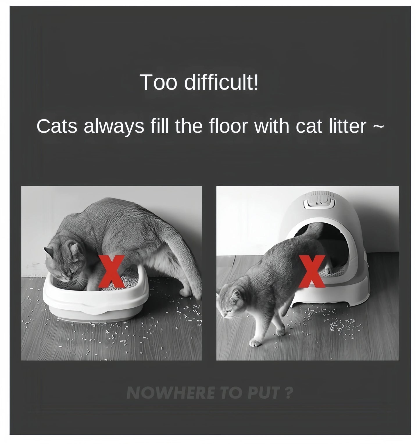 Cat Litter Mat Waterproof Double Layer Pet Litter Box Mat Pet Toilet Cat Mat Nonslip Sand Cat Washable Mat Pet Clean