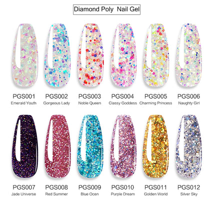 Limegirl Nail Set Nail Gel Tools Kit 54W Nail Lamp 18/12/7 Colors UV Gel Nail Polish Kit Contains Nail Drill Machine Nail Kit