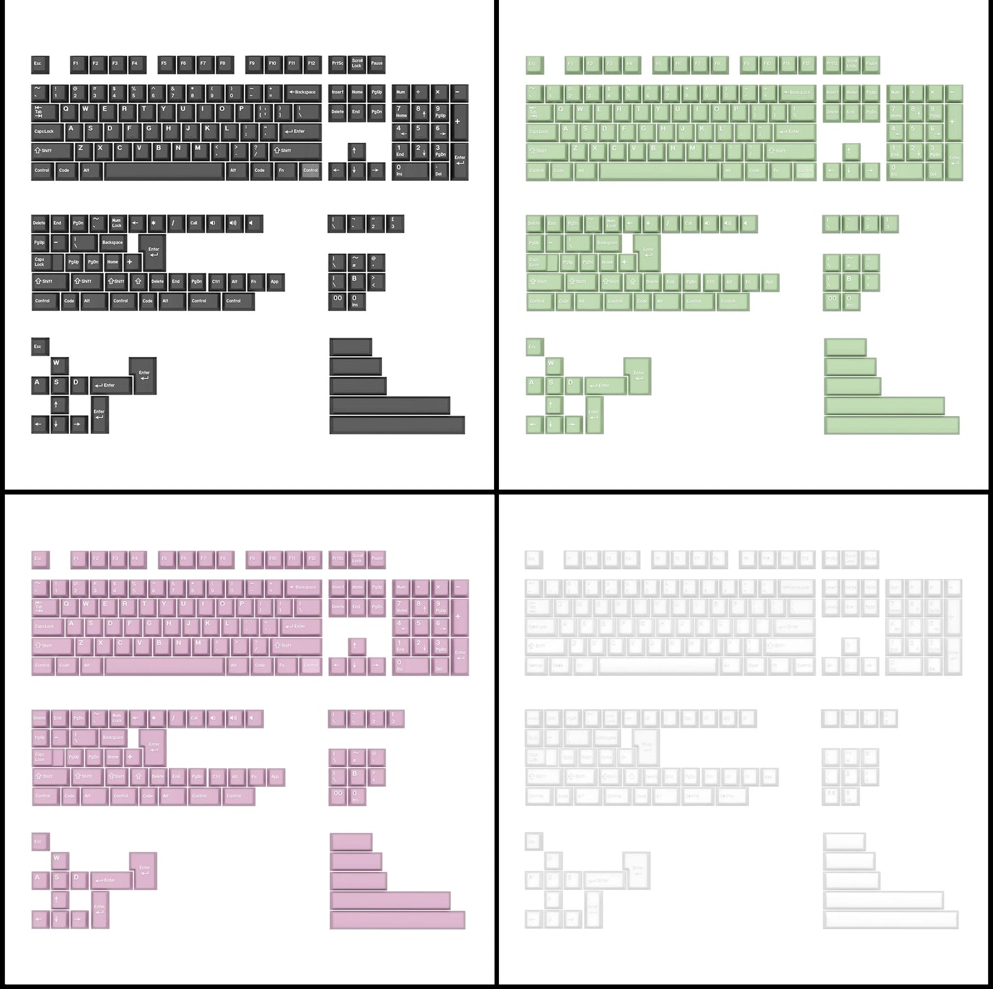 KBDiy GMK Keycap Double Shot GMK Olivia Shoko Jamon WOB Red Samurai Botanical PBT Keycaps Cherry Profile for Mechanical Keyboard