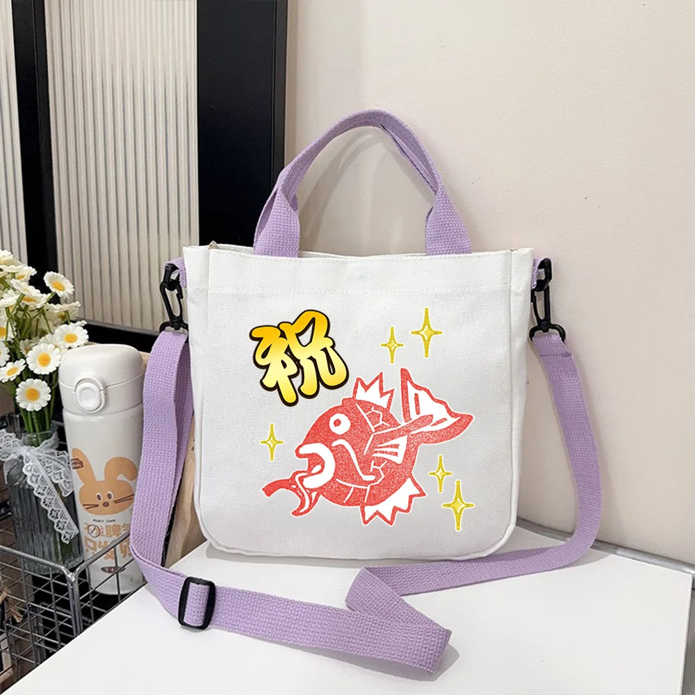 Pokémon Handbag Cartoon Children's Shoulder Bag Boys Girls Tote Bag Child Canvas Handbags Anime Crossbody Bag New Kids Gifts