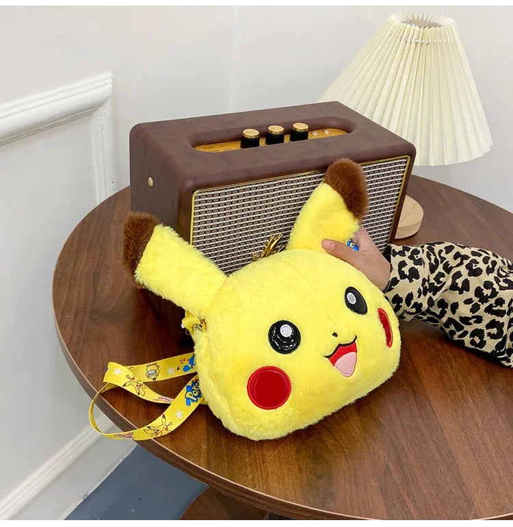 Pokemon Cute Plush Crossbody Bag Anime Figure Messenger Bag Large Capacity Storage Bag Cartoon Cosplay Birthday Party Gift