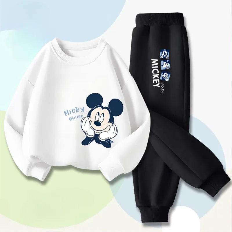 Spring Autumn Children Clothes Set Kid Boy Disney Mickey Sweatshirts Pullover & Pants 2pcs Suit Children Long Sleeve Casual Suit
