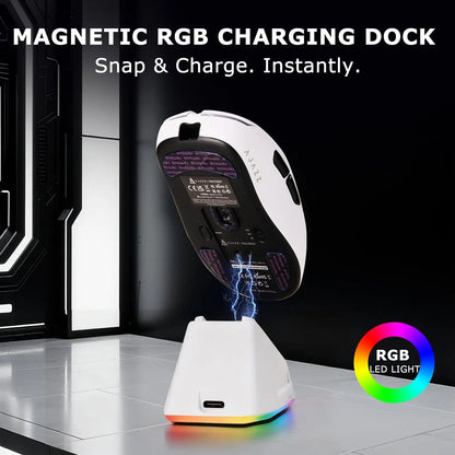 Ajazz AJ179 Apex AJ179PRO 8kHZ Wireless  Gaming Mouse PAW3950 Sensor 30000DPIR GB Charging Dock Macro Defines The Wired Mouse
