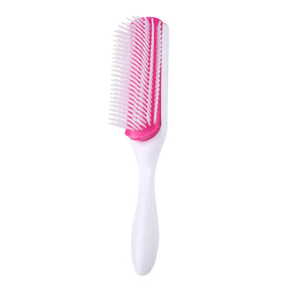 9-Rows Detangling Hair Brush Detangler Hairbrush Scalp Massager Straight Curly Wet Removable Brush Special for Real Hair Wigs