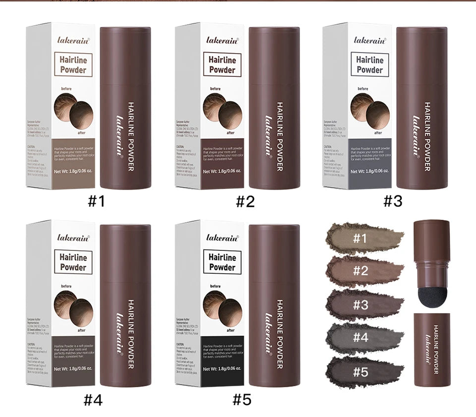 Lakerain Hairline Powder Filling Hair and Eyebrows Gaps Naturally Modify Long Lasting Holding Waterproof Sweat-proof Fine Powder