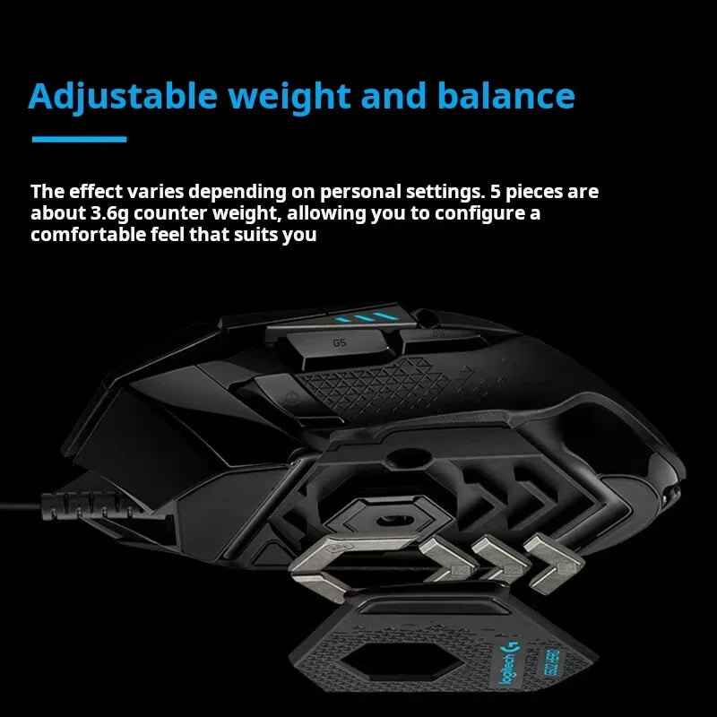 Logitech G502 HERO/G402 Sniper Gaming Mouse: RGB lighting and adjustable weights help you achieve precise wins in PUBG.
