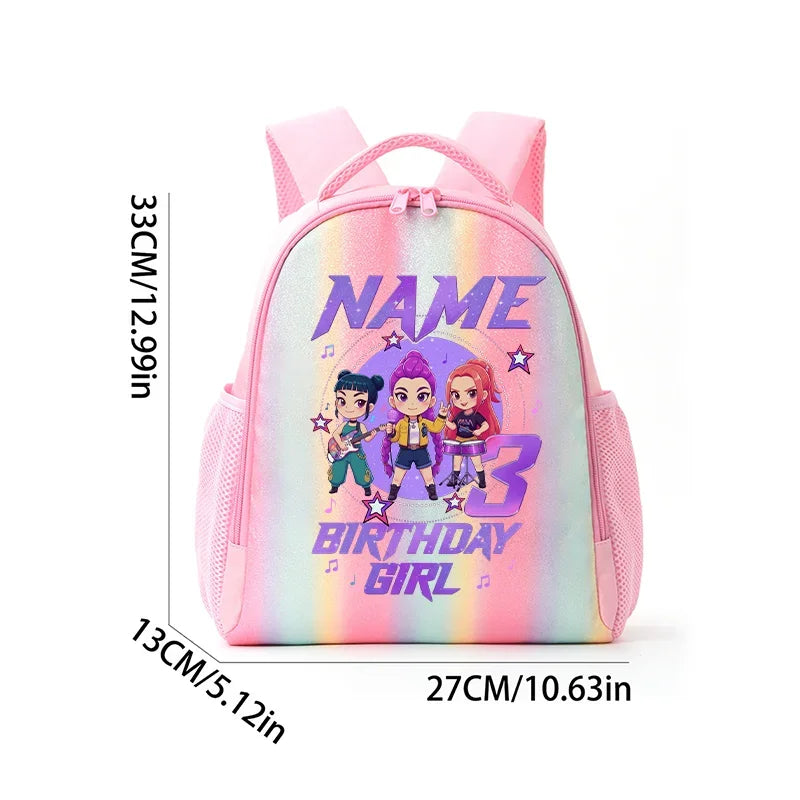 Backpack Rainbow Colors Student Backpackg KPOP Anime Tiger Schoolbag Holiday Gifts