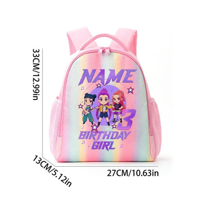 Backpack Rainbow Colors Student Backpackg KPOP Anime Tiger Schoolbag Holiday Gifts