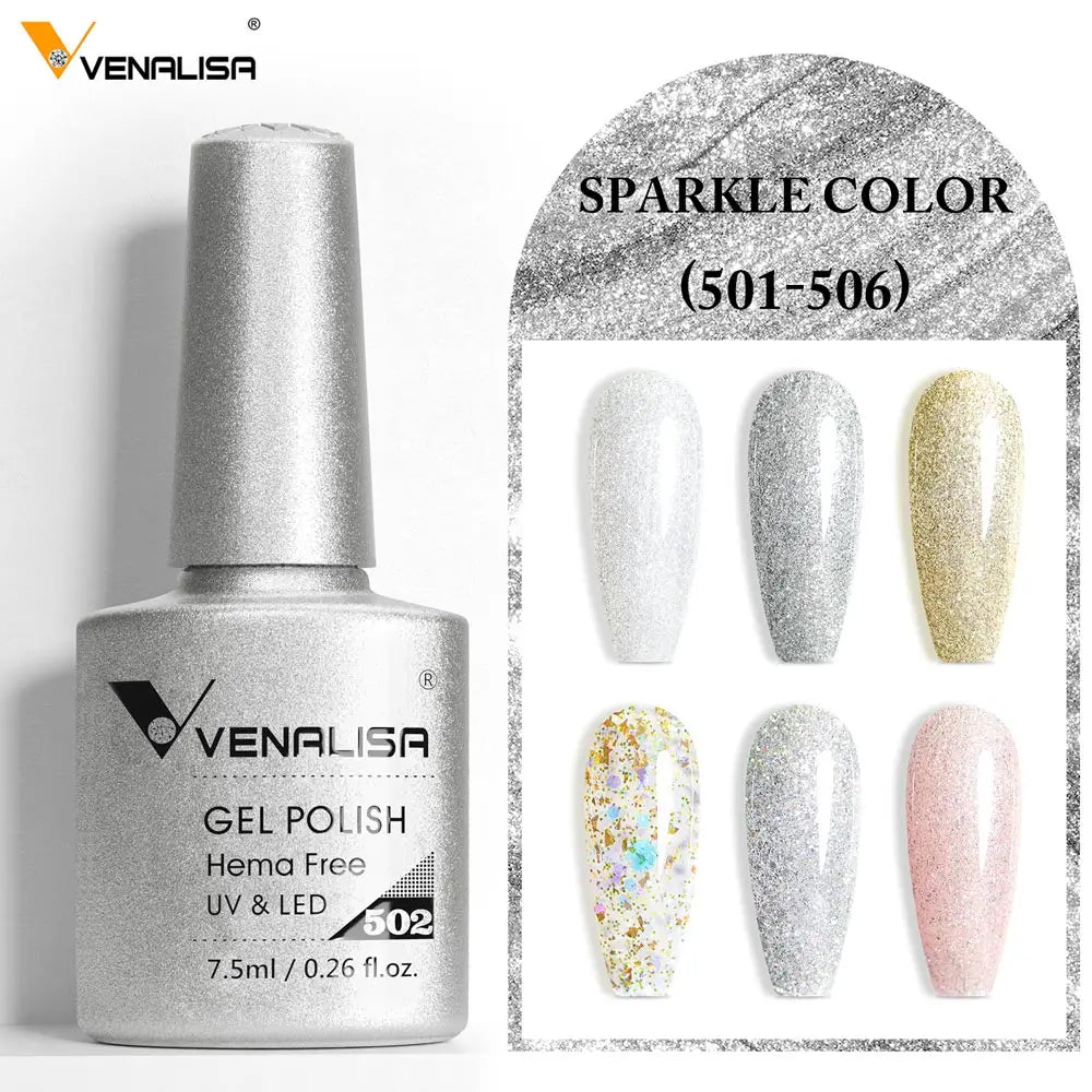 Venalisa VIP5 Nail Gel Polish HEMA/TPO FREE Full Coverage Beautiful Semi Permanent Soak Off UV LED Gel Nail Polish Gel Lacquer