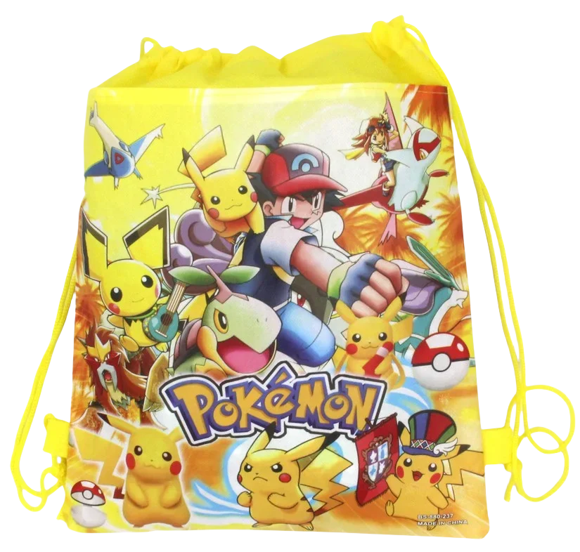 Pokemon Themed Cartoon Pikachu Birthday Party Children's Bag Balloon Decoration Paper Bag Cake Box Baby Shower