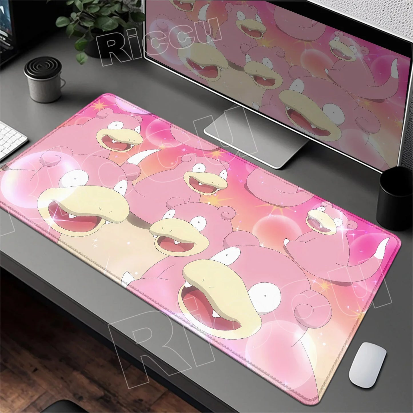 HD 900x400 Rubber Large PC Mousepad Gaming Mouse Pad Accessories Pikachu Slowpoke XXL Desk Keyboard Mat Computer Laptop Mausepad