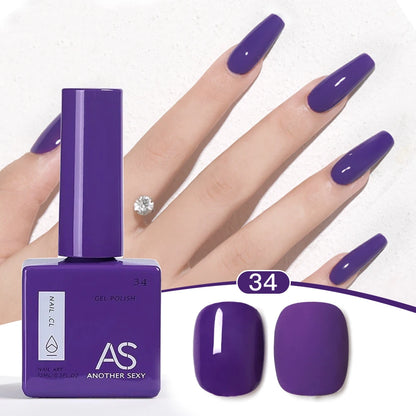 AS 1pc 15ml Bright Yellow Gel Nail Polish Starter Pure Soak Off No Wipe Nail Gel Polish Varnish Suitable For All Seasons