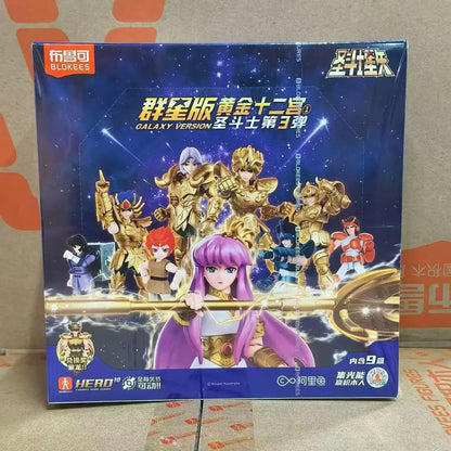 Original Blokees Saint Seiya Galaxy V1V2V03V4 Athena Aries Mu Aiolia Aldebaran Kiki Shiryu Lionet Ban FigureChildren ToysGift