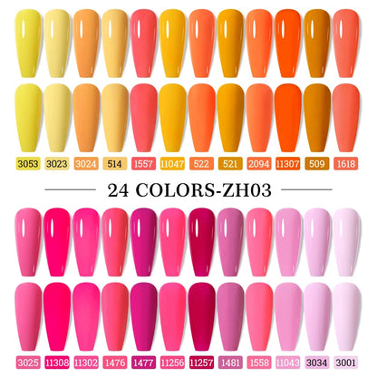 Clou Beaute 10/12/20/24pcs Gel Nail Polish Set Color 15ml White Glass Bottle Nail Art Kit Semi Permanent Gellack Nail Varnish