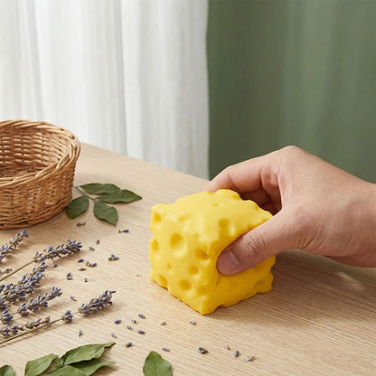 Hot-selling！ Cheese Cube Stress Ball Big Cheese Shapeable Squeeze Ball Non-Bounce Fidget Toy ASMR Sensory Anti-Stress Gift