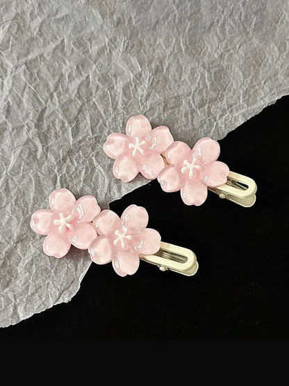 Jelly Cherry Blossom Hair Clips.