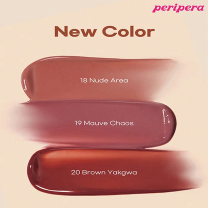 K-Beauty Glass Lip Gloss Tint,Watery Shine, 16H Moisture, Non-Sticky & Mask Friendly,Natural Plump Look